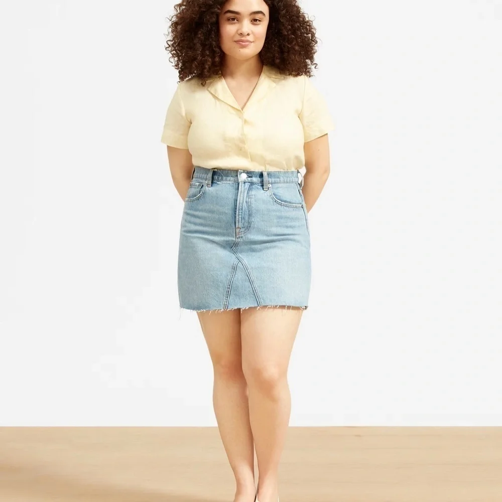 Everlane The Reconstructed Denim mini Skirt size 29